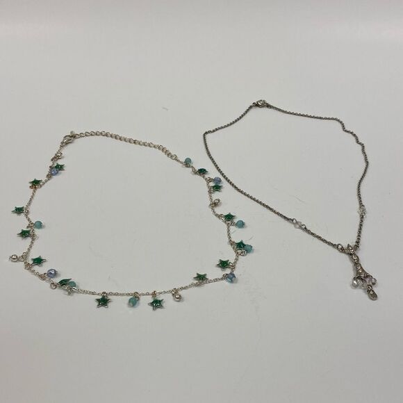 SILVER, Stars and‎ Sparkle petite necklace two pack - Picture 2 of 5